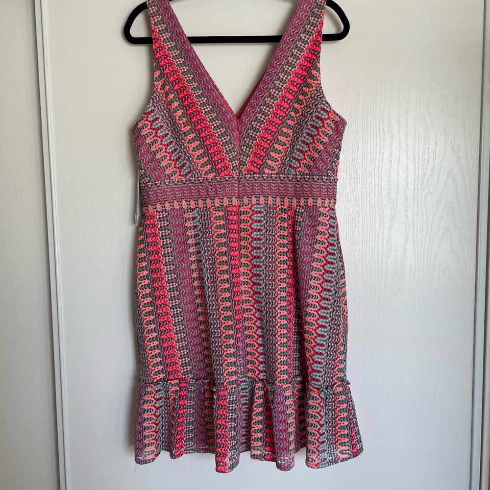 Pink Patterned Sleeveless Dress. Easter’s dress. Spring/summer dress